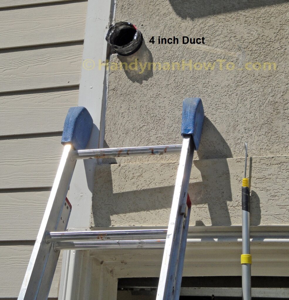 Bathroom Vent Fan Installation: Flex Duct Pulled through the Exterior Wall