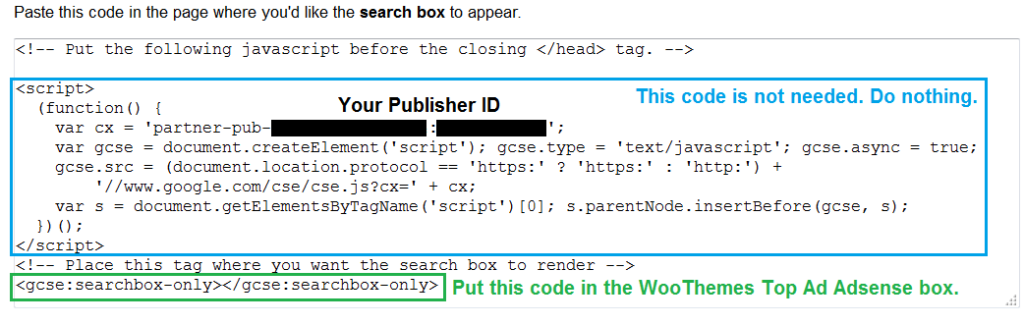 Google Custom Search Engine: Get Code - Search Box Code