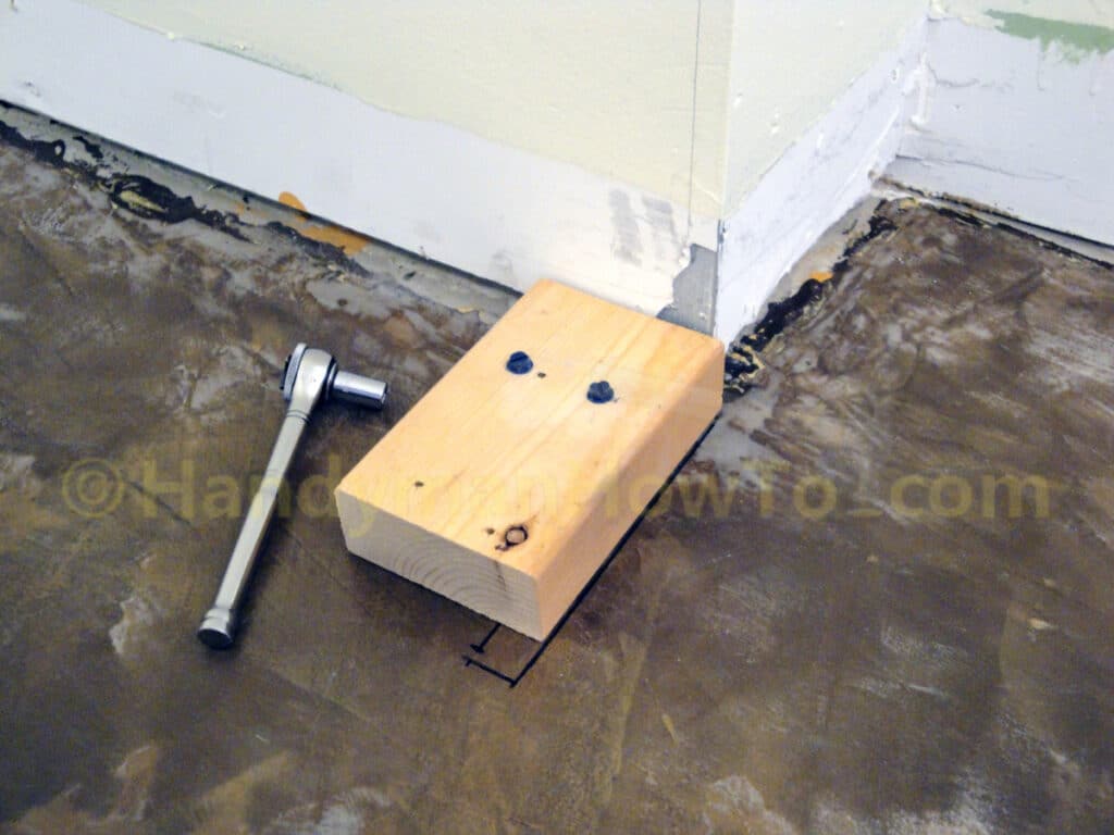 Basement Closet Construction: Sole Plate Fastened with Tapcon Anchors