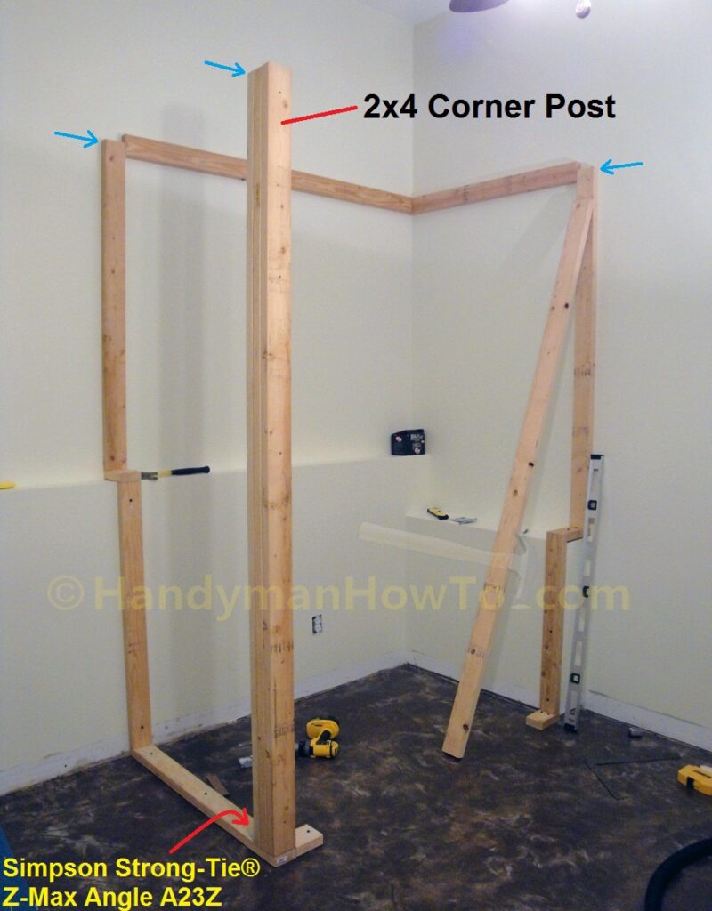 Basement Closet 2x4 Framing: Corner Post