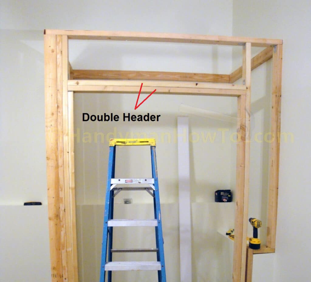 Basement Closet Door Rough Opening: Double Header 2x4 Framing