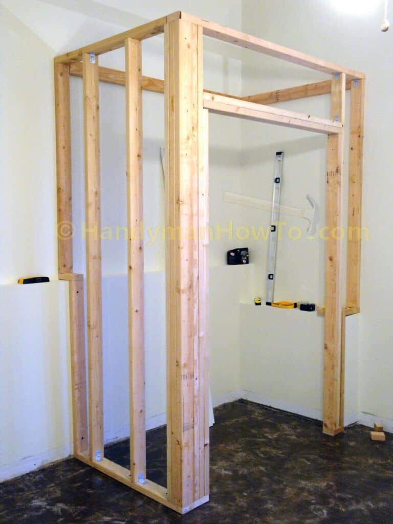 Basement Closet Framing: 2x4 Wall Studs