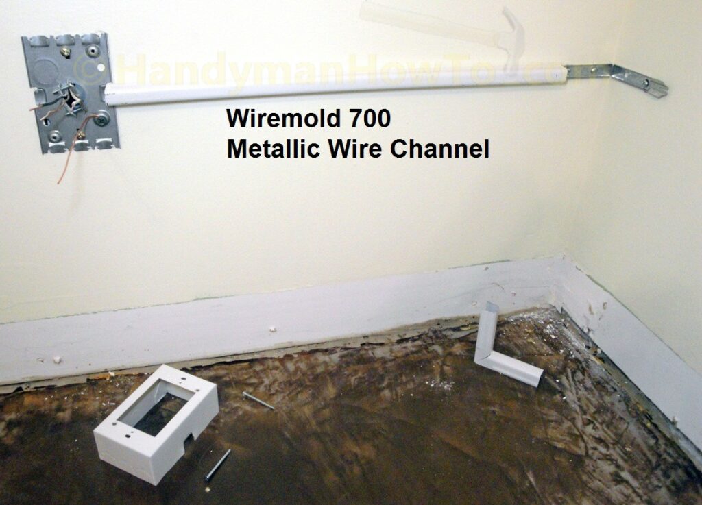 Wiremold Channel Installation: Receptacle Box to Inside Elbow