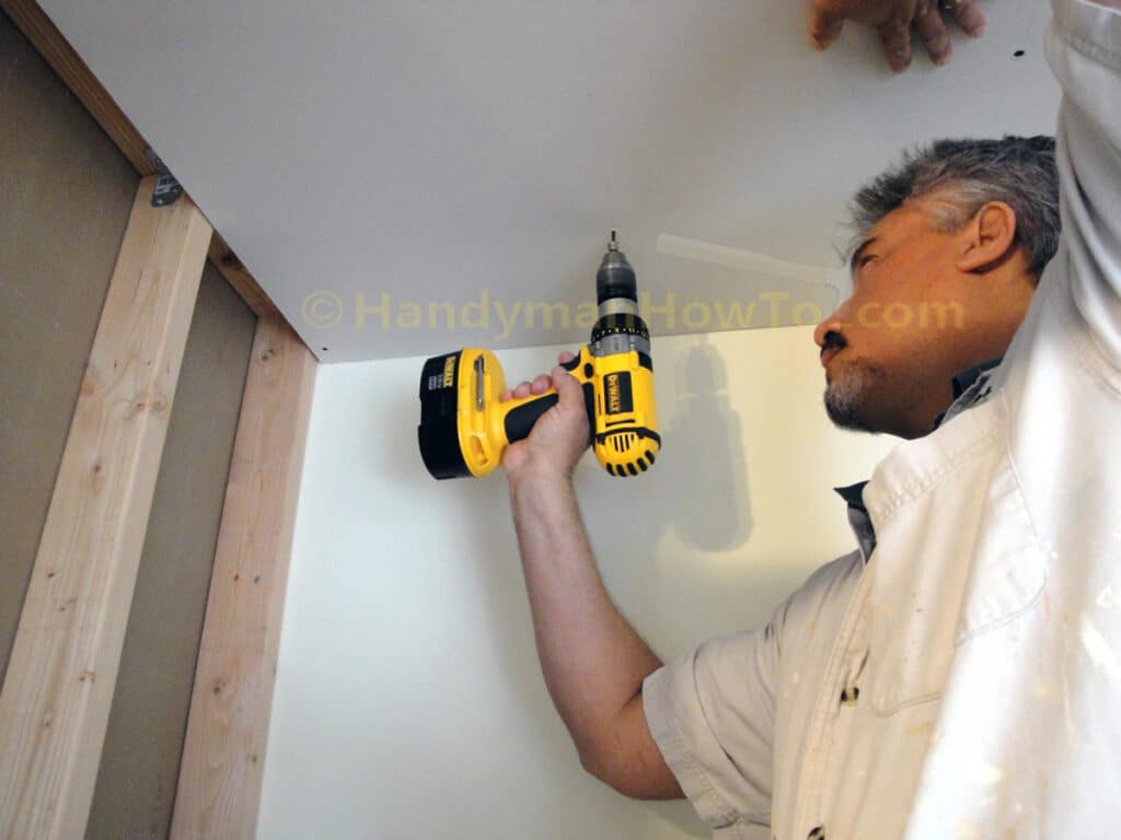 Closet Drywall Ceiling Installation with Drywall Screws