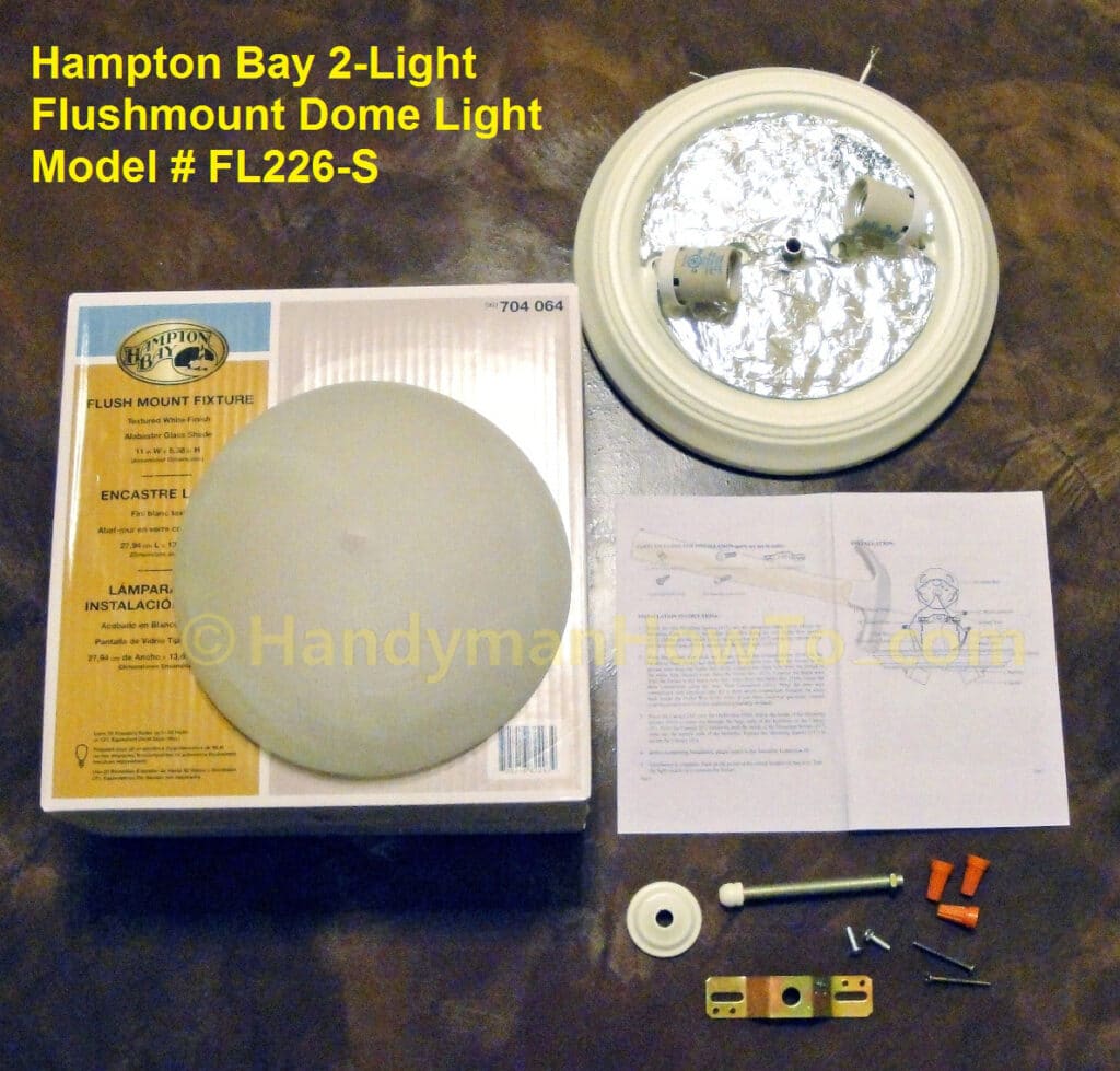 Closet Light: Hampton Bay Textured White 2-Light Flushmount 