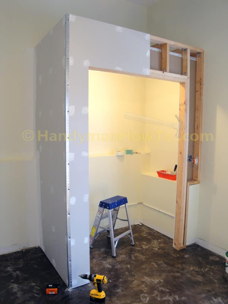 Basement Closet: Galvanized Metal Drywall Corner Bead