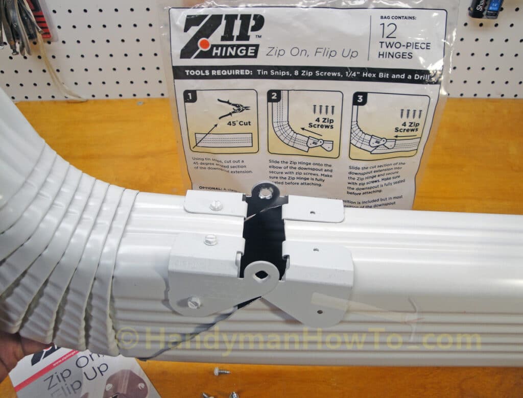 Zip Hinge Installation: Top View