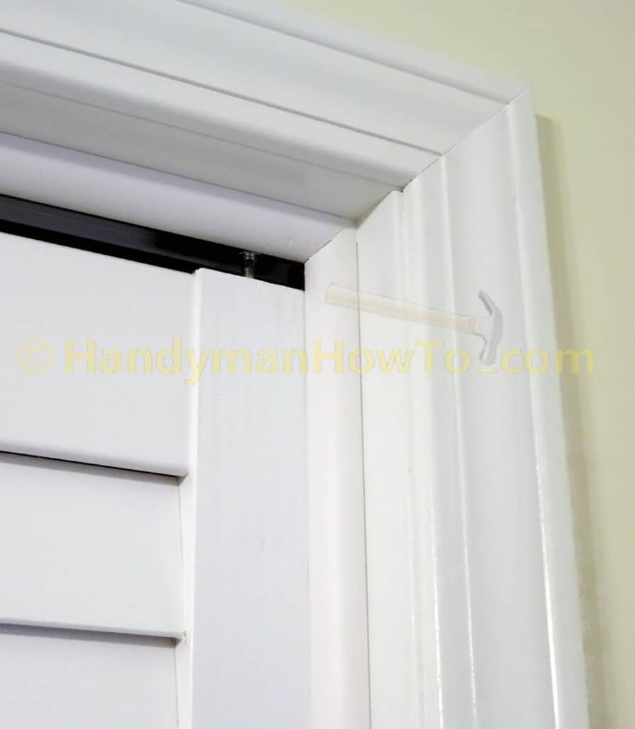 Bifold Door Closed - Quarter Round Moulding Corner Detail