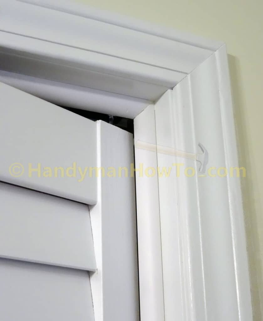 Bifold Door Open - Quarter Round Moulding Corner Detail