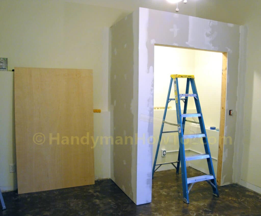Building a Basement Closet: Plywood Cap Ready to Install
