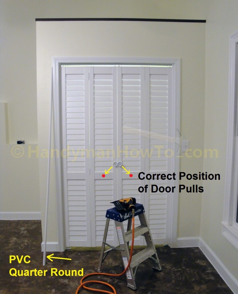 Bi-Fold Closet Door Installation: PVC Quarter Round Moulding