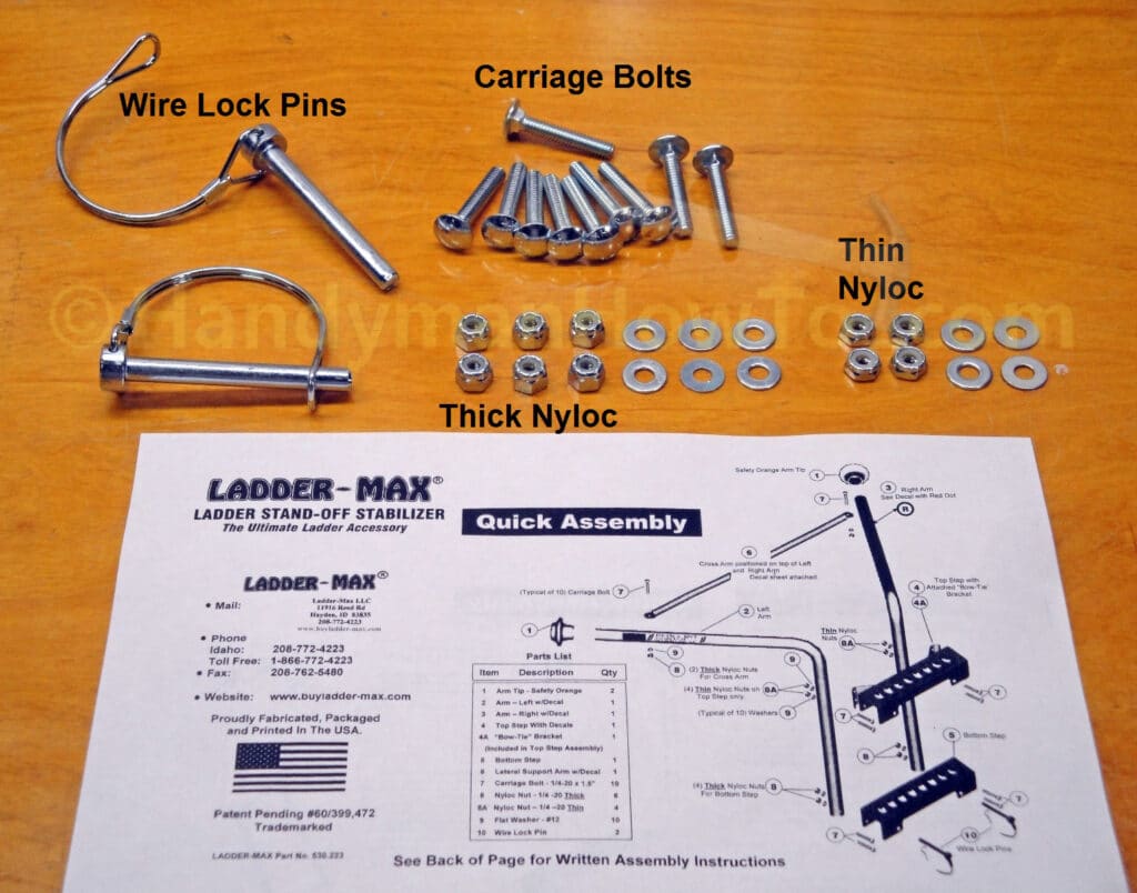 Ladder-Max Fasteners and Instructions