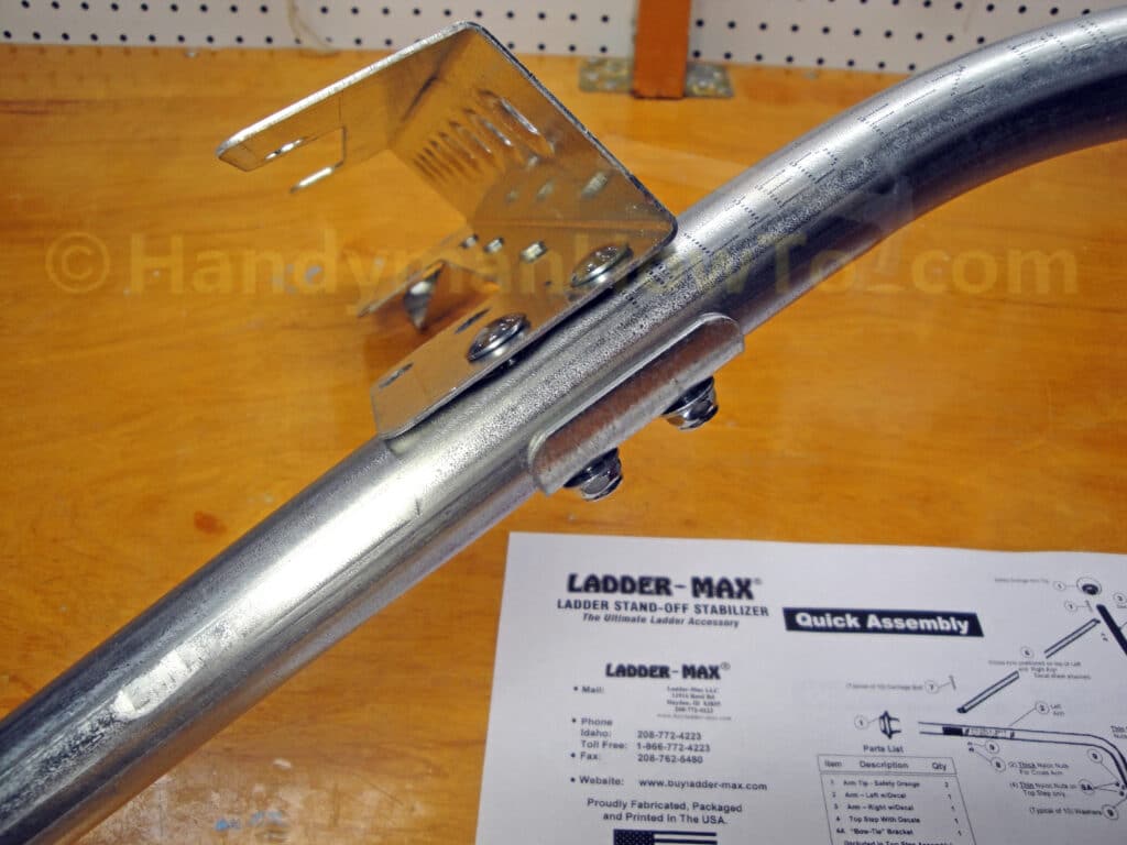 Ladder-Max Ladder Stabilizer: Top Step and Right Arm Attachment