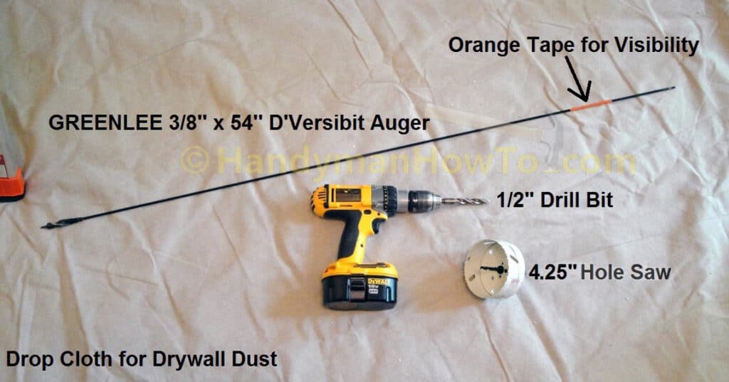 Drywall Access Panel Installation: Drill Bits and Hole Saw
