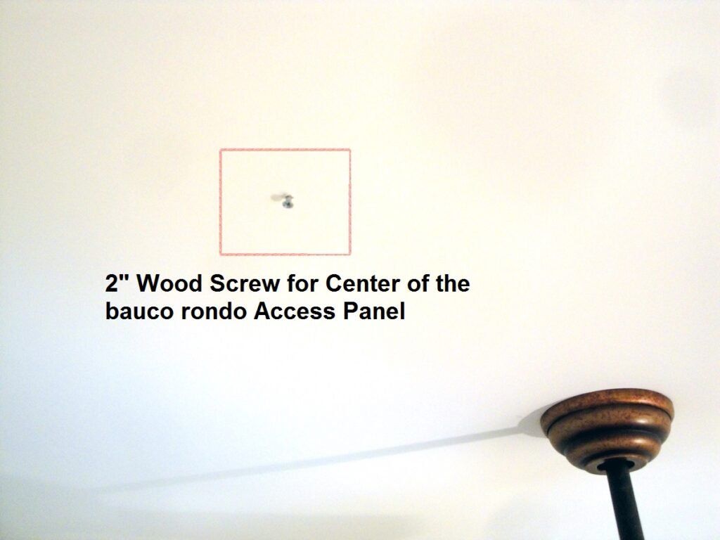 Ceiling Drywall Access Panel Installation: Center Screw