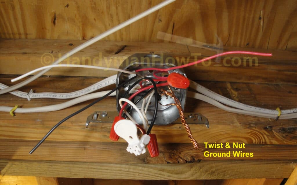 Smoke Alarm Branch Circuit Wiring: Connect the Ground Wires
