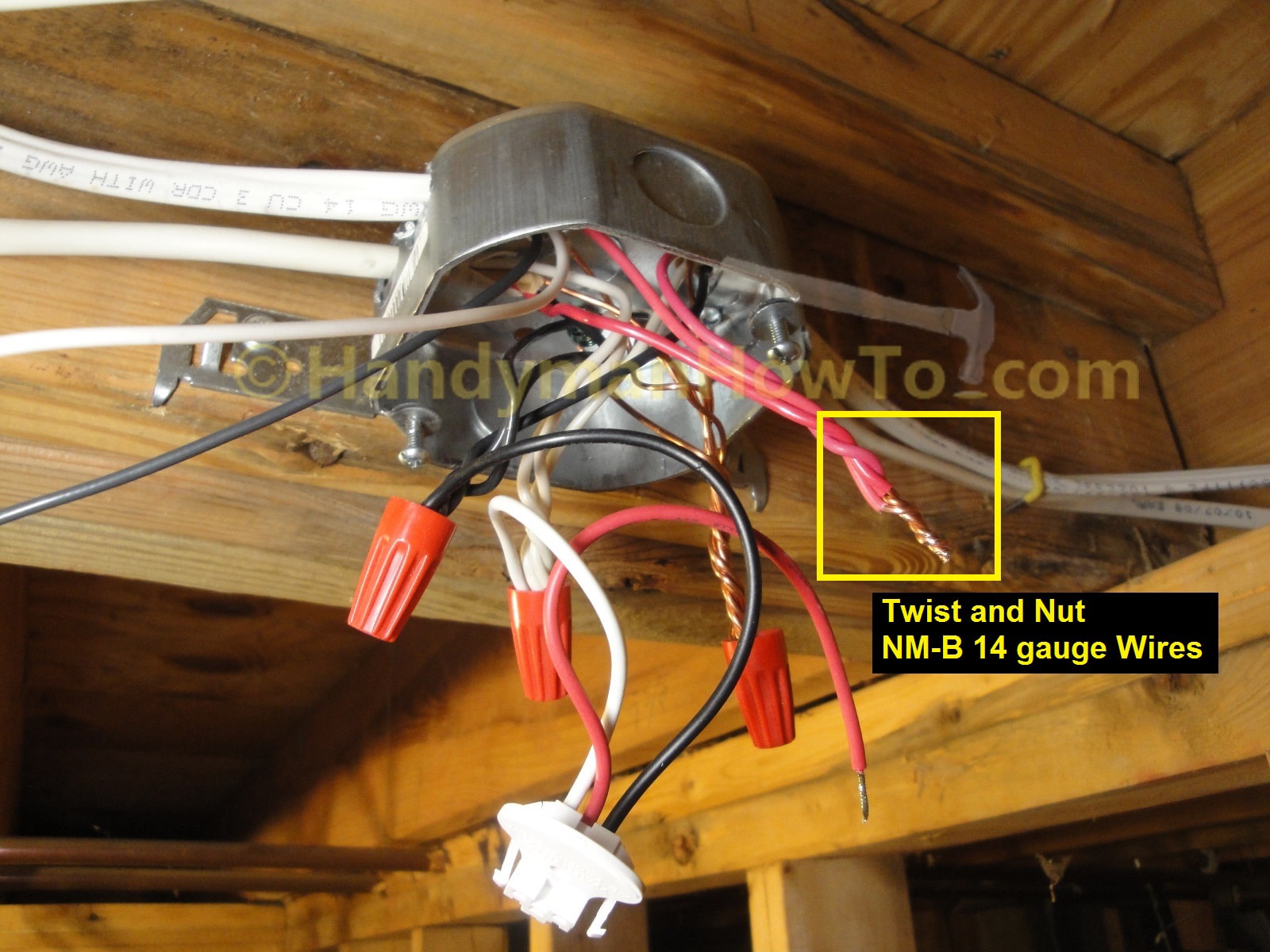How to Install a Hardwired Smoke Alarm - Junction Box Splice Wiring