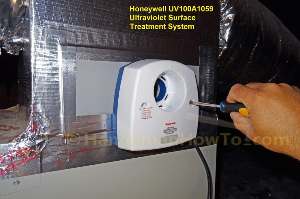 Honeywell UV Light Installation on the Plenum Duct Board