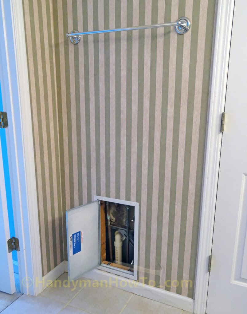 bauco softline Access Panel: Shower Plumbing Drywall Installation
