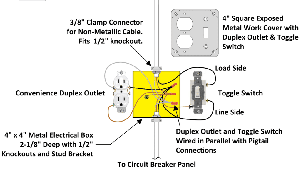 Attic Junction Box Wiring: Electrical Outlet and Light Switch