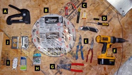 Attic Electrical Outlet Wiring: Tools and Materials
