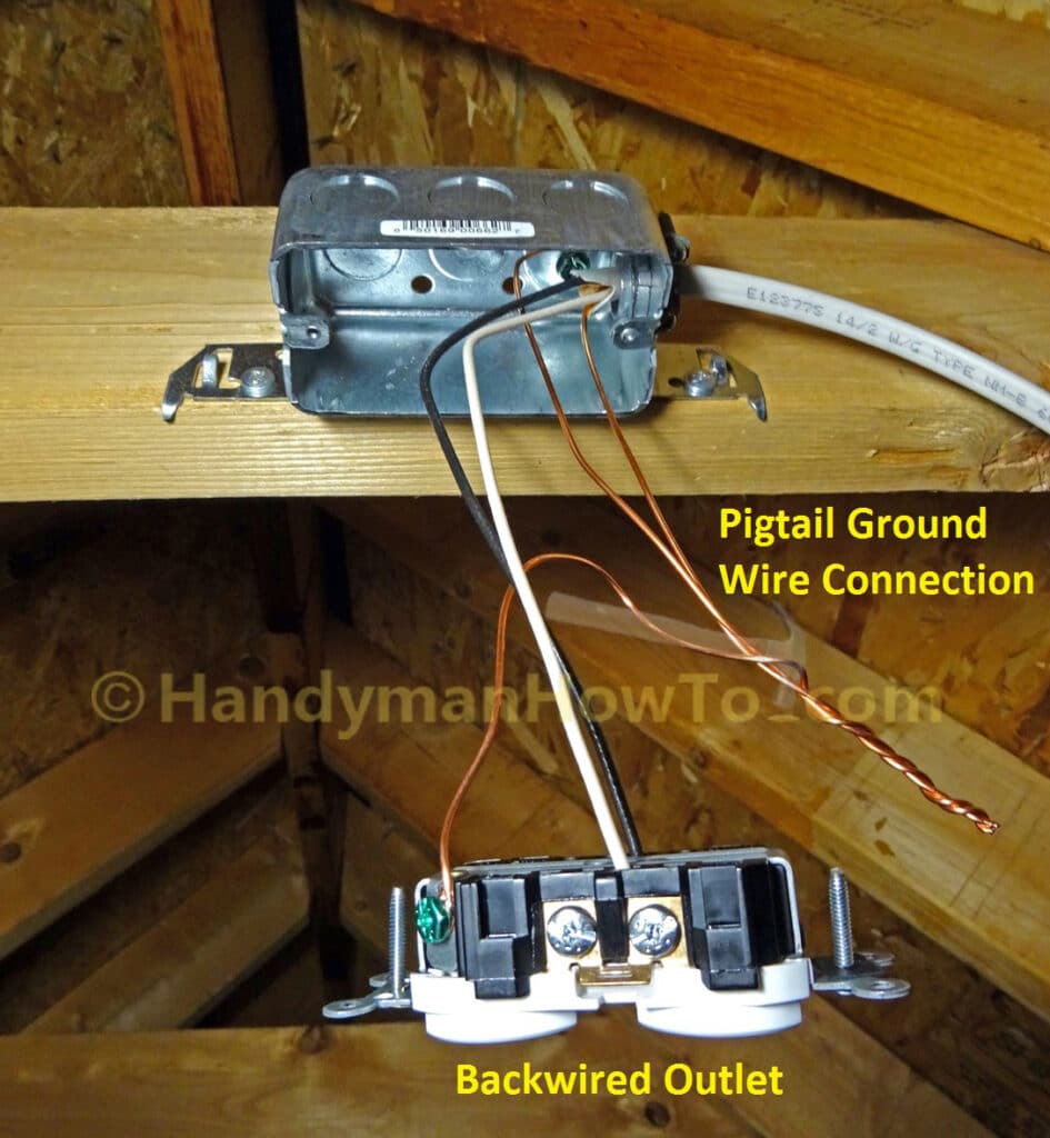 Attic Electrical Outlet: Ground Wire Connections