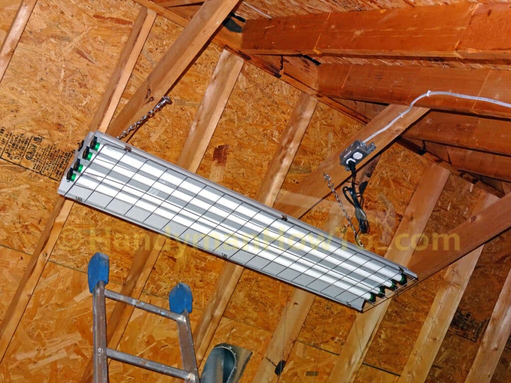 Install an Attic Shop Light and Electrical Outlet