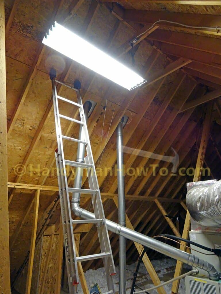 Attic Light and Electrical Outlet Installation