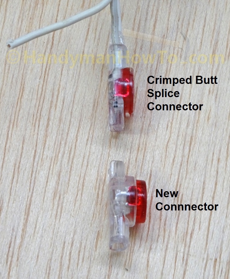Telephone Butt Splice Connector (Scotchlok): Crimped and New Connector