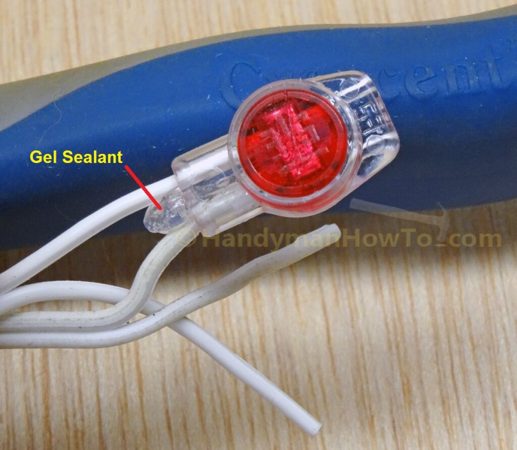 Garage Door Sensor Wire Repair: Butt Splice Connector and Gel Sealant