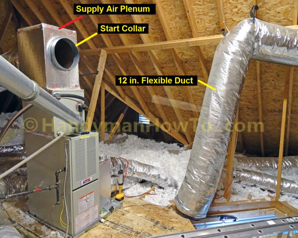 Flexible Duct Disconnected from the Duct Board Plenum