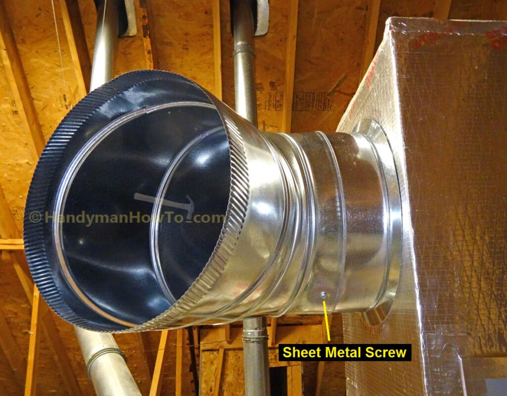 Sheet Metal Duct Installation: Start Collar and Elbow Attachment
