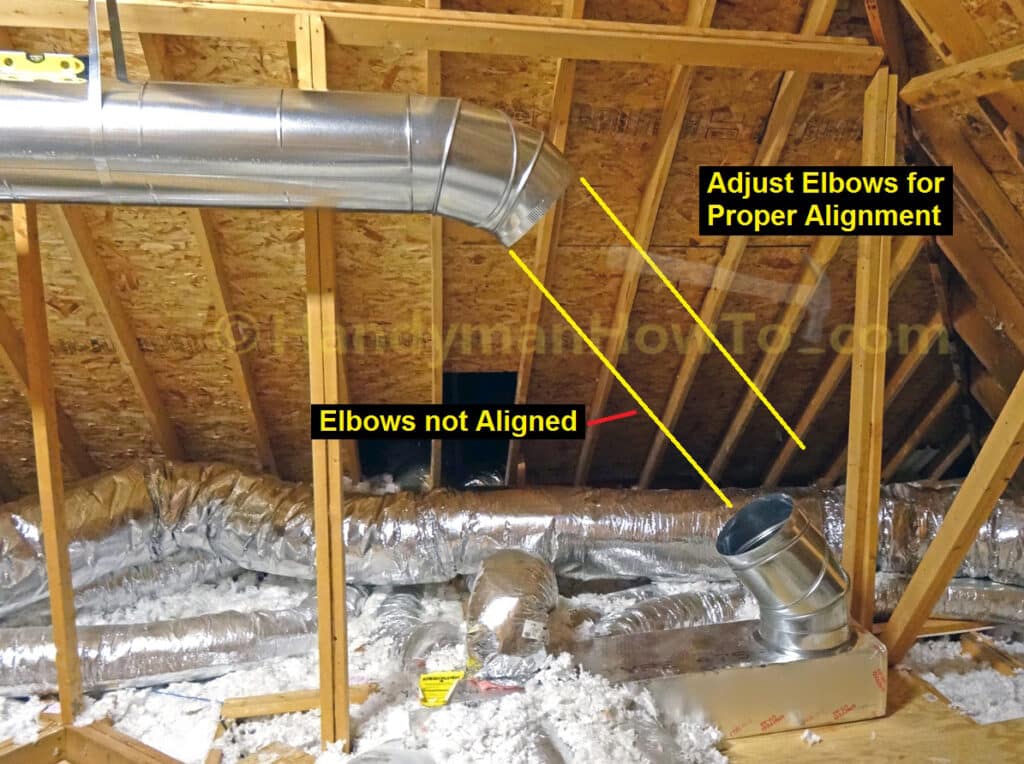 Install Sheet Metal Air Duct: Adjustable Elbow Alignment