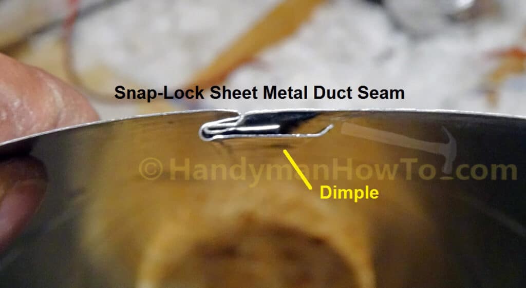 Snap Lock Duct Pipe Seam Details