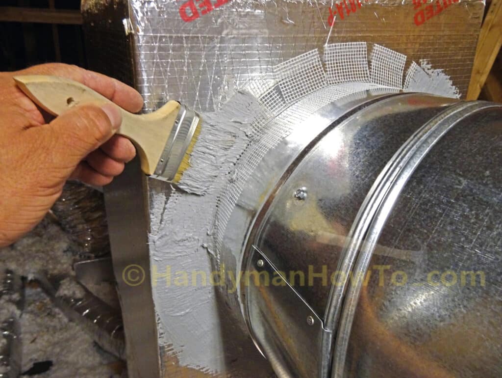 Seal the Sheet Metal Duct Start Collar & Plenum with Mastic