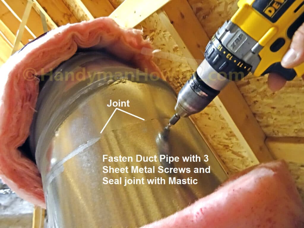 Fastening Sheet Metal Air Duct with Screws