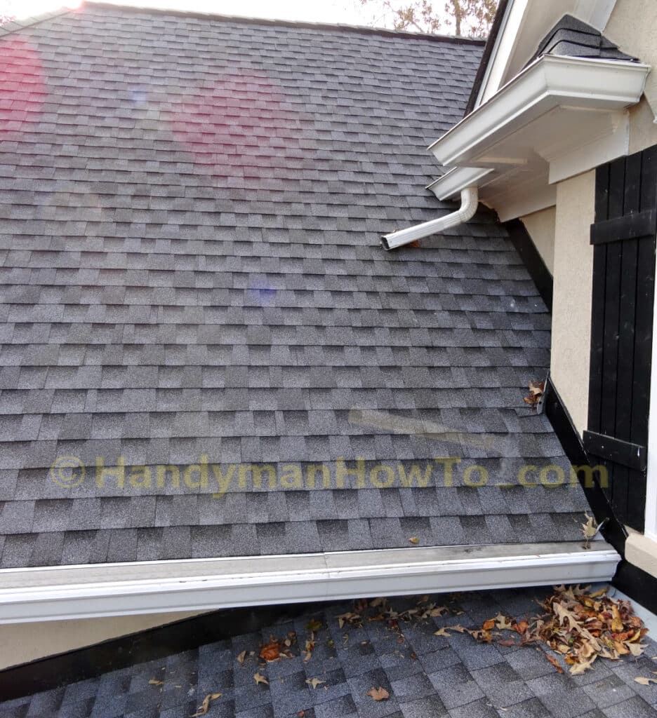 MasterShield Gutter Guard: Garage Roof and Downspout