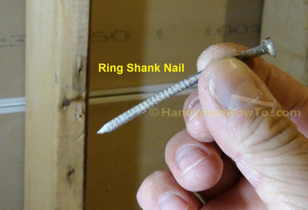 Ring Shank Nail extracted with the Cordless Drill Nail Puller