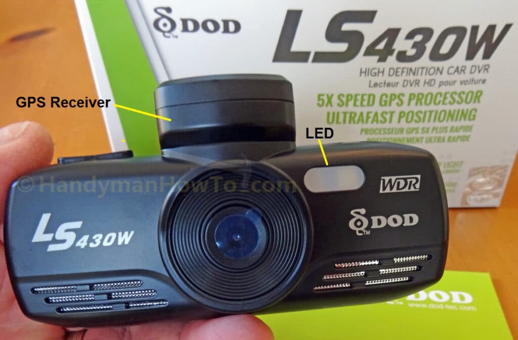 DOD LS430W Car Camera: Front View
