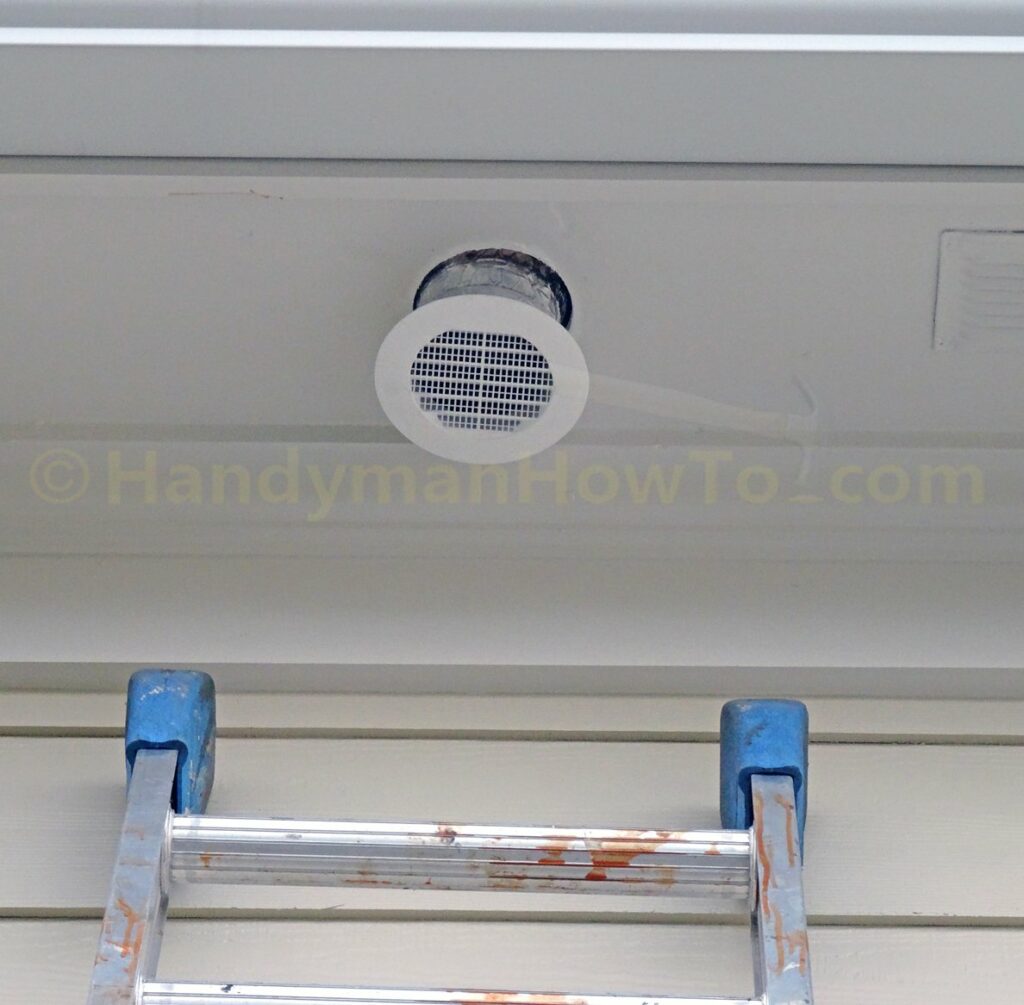 Install a Soffit Vent for Bathroom Vent Fan - Duct Connection