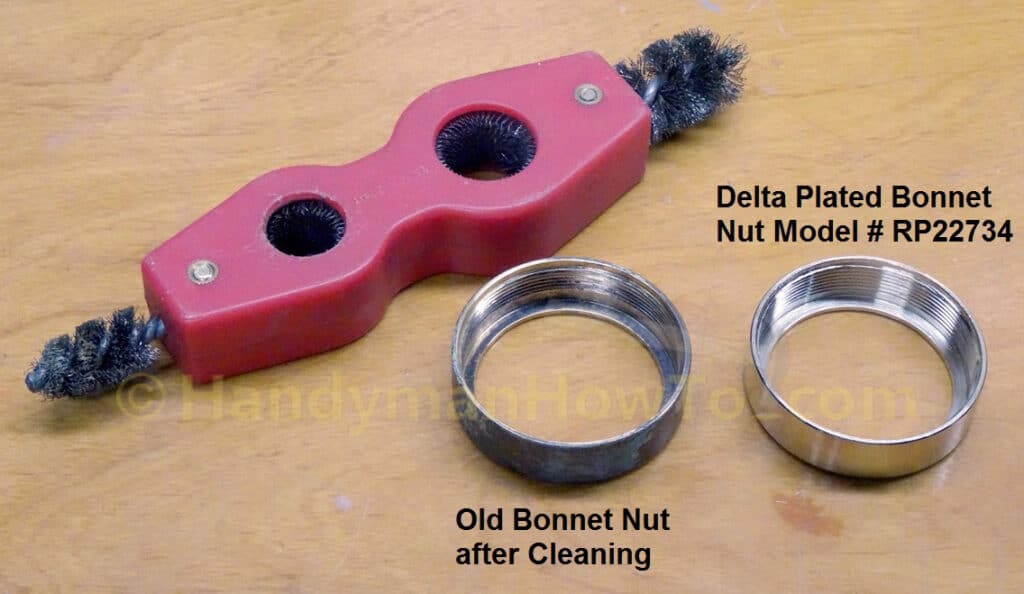 Old and New Delta Shower Valve Bonnet Nuts RP22734