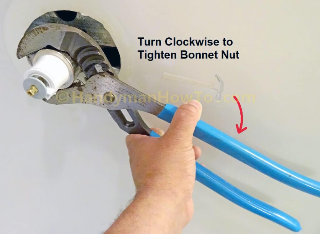 Tighten the Shower Valve Bonnet Nut with Channel Locks