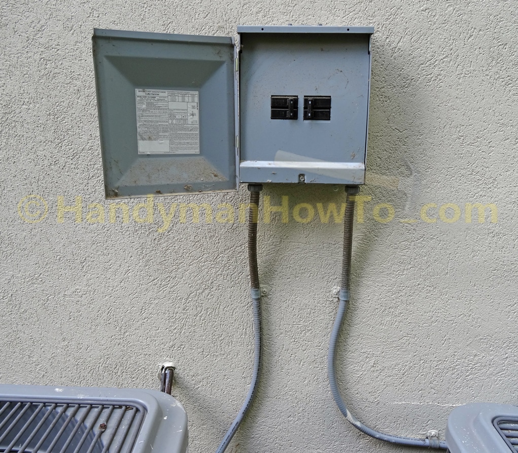AC Condenser Unit Electrical Service Disconnect