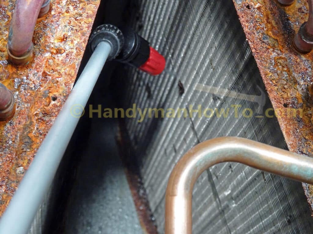 AC Evaporator Coil Interior Cleaning with Pump Sprayer