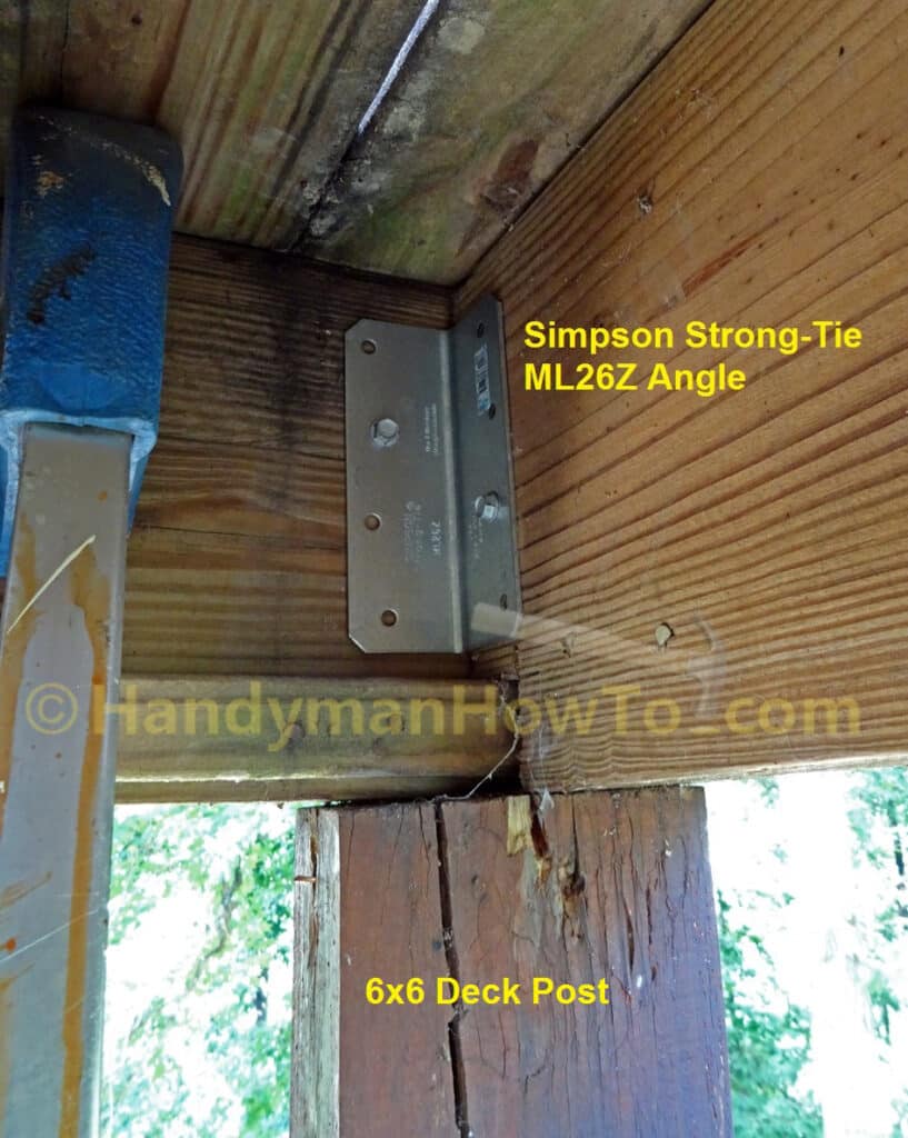 Deck Repair - Simpson Strong Tie ML26Z Angle Joist Reinforcement