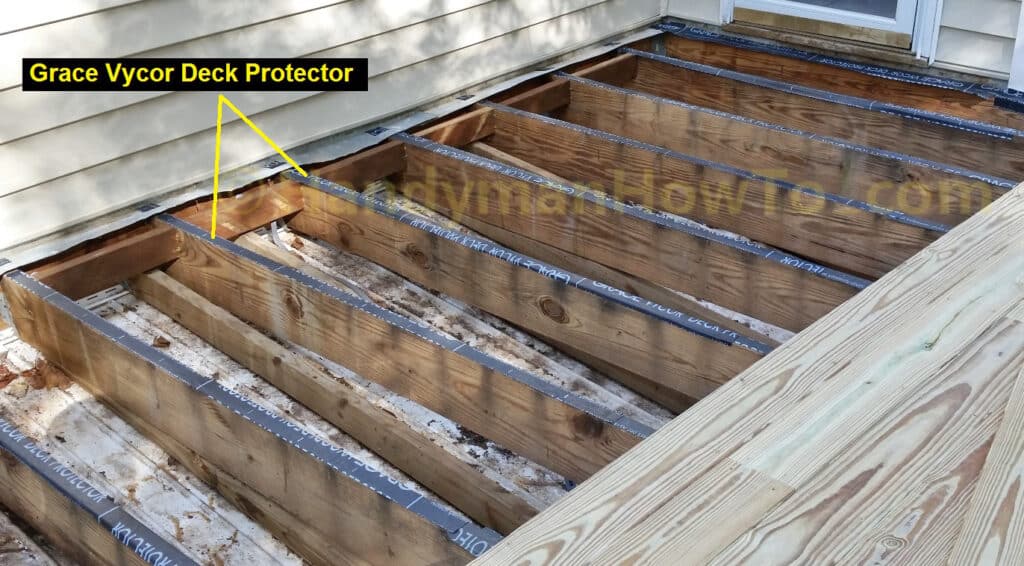 Grace Vycor Deck Protector Installed on Joists