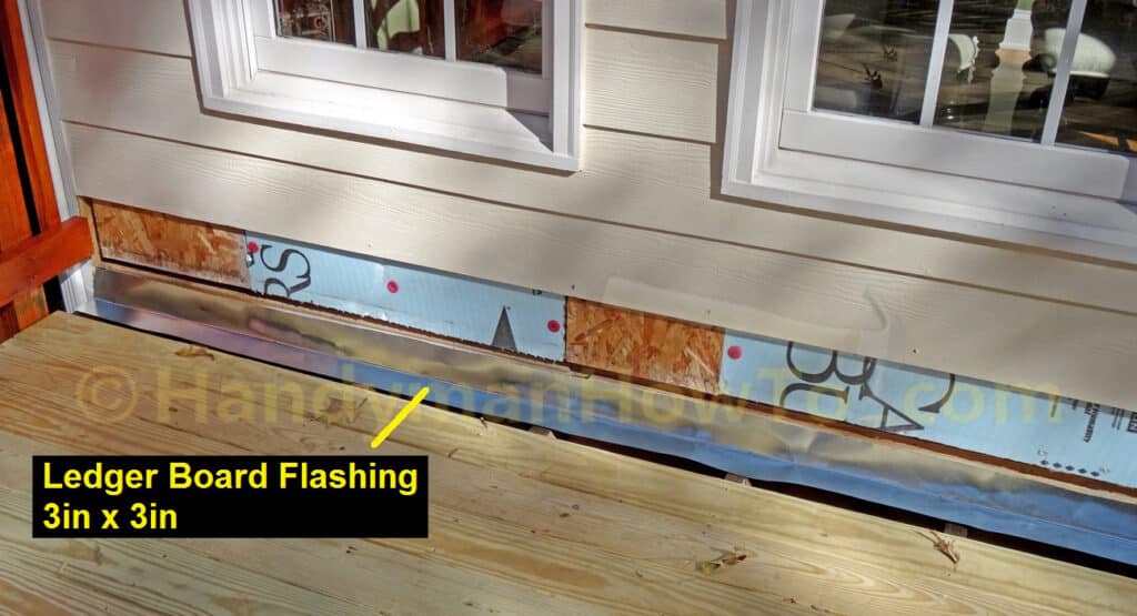 Install Wood Deck Ledger Board Flashing