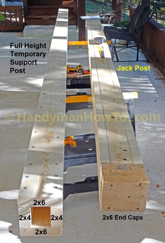 Jack Up a Wood Deck - Temporary Support and Jack Posts