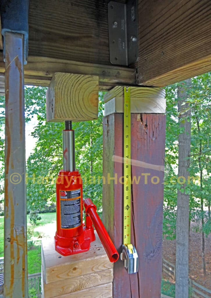 Jacking Up Wood Deck to Level