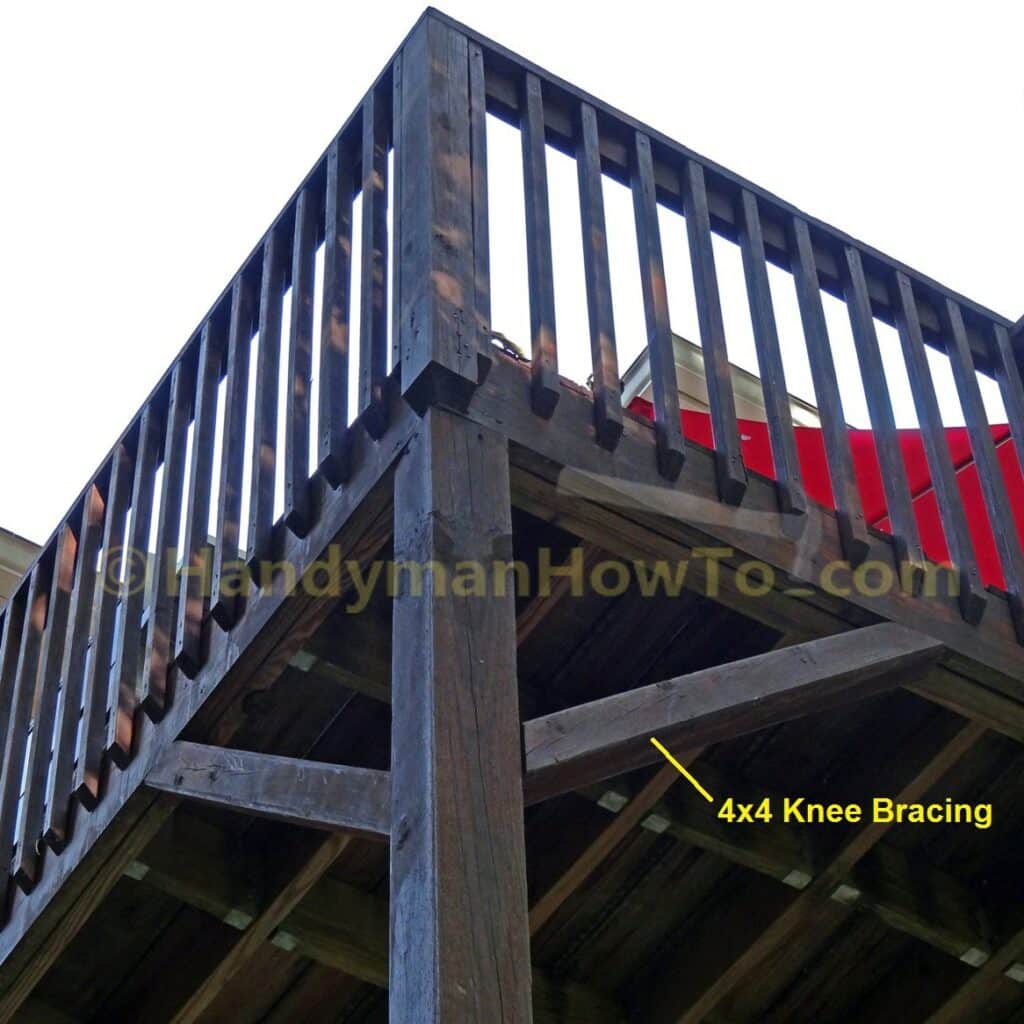 Original Deck Post 4x4 Knee Bracing